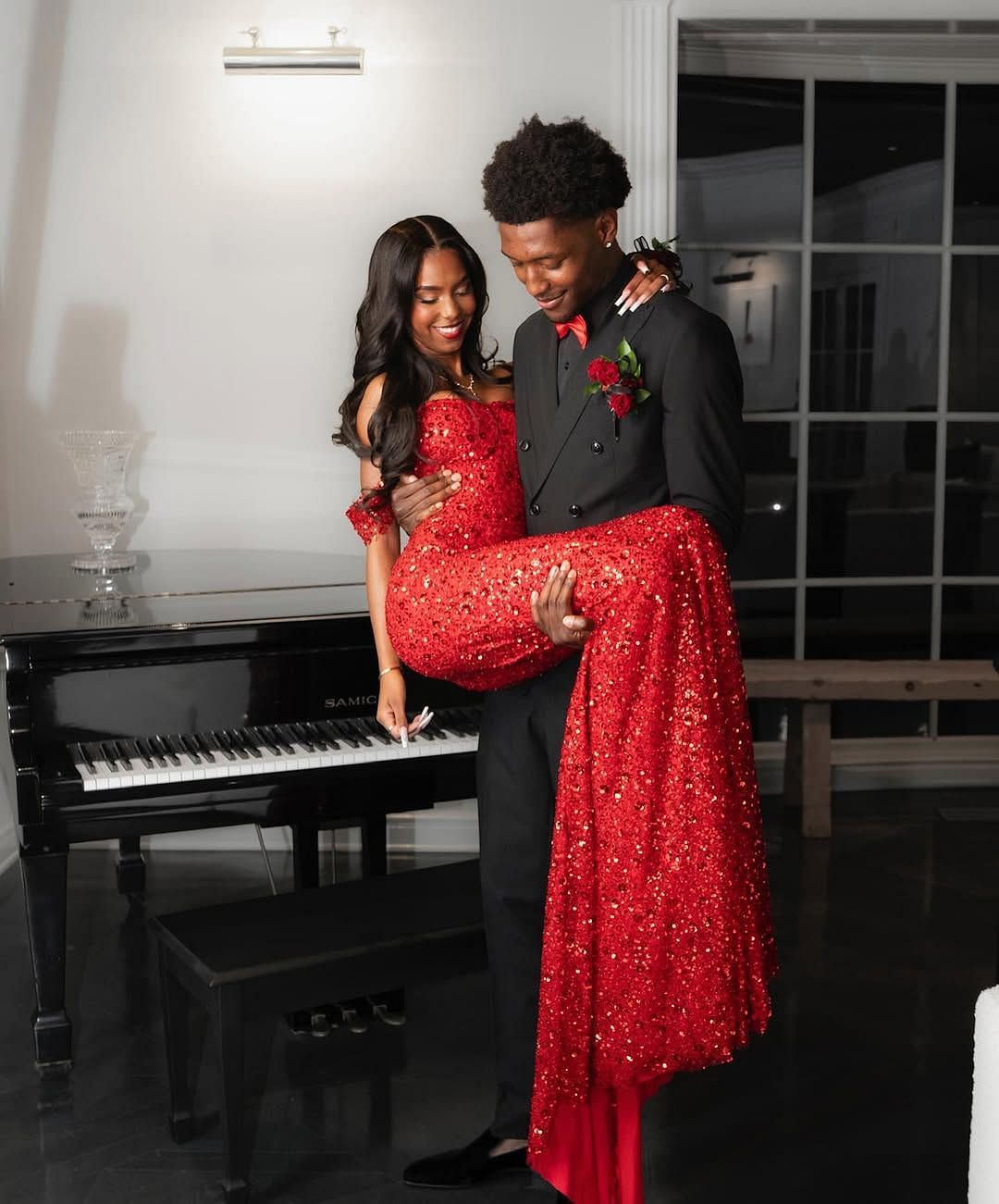 James' Sierra Canyon teammate shares prom photos with Diddy's twin daughter, Jessie Combs (Image: IG/ the_combs_twins)